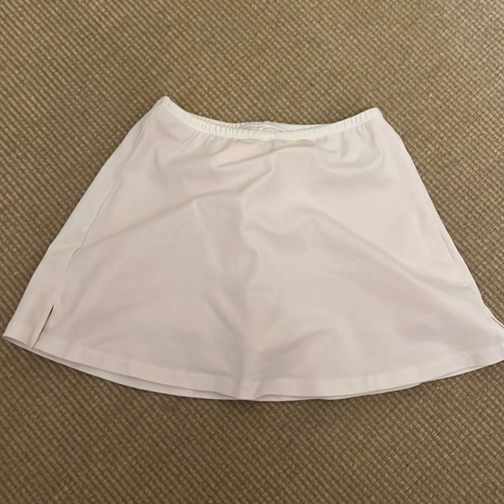 Los Angeles, apparel, cotton spandex, cream, cheerleading skort size small.